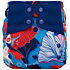 Elf Diaper Blue Toucan Print All-in-One Cloth Diaper with Large Capacity and 3-Layer Sewn-In Inserts - A01E06