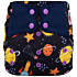 Elf Diaper Rocket and Universe Print Reusable Diaper Cover with Butterfly Tabs and Fun, Colorful Prints - C01E13