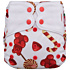 Elf Diaper Candy Print Eco-Friendly Cloth Diaper with Stretchy Tabs and Super Absorbent Bamboo Cotton Inserts - A01E15
