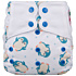 Elf Diaper Cyan Penguin Print Adjustable Fit Cloth Diaper Cover with Cute and Colorful Butterfly Tabs - C01E17