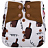 Elf Diaper Chocolate Popsicle Print High-Capacity AIO Diaper with Stay-Dry Bamboo Cotton Inner Lining - A01E19