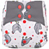 Elf Diaper Cartoon Hen Print Large Capacity Snap Cloth Diaper with Bamboo Cotton Sewn-In Inserts - A01E31