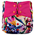Elf Diaper Watercolor Lotus Print Eco-Friendly Cloth Diaper with Stretchy Tabs and Super Absorbent Bamboo Cotton Inserts - A01H14