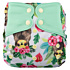 Elf Diaper Cute Sloth Print Bright Cartoon Prints Butterfly Tabs Cloth Diaper Cover for Babies 3-16kg - C01H21