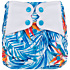 Elf Diaper Strelitzia Print Large Capacity Snap Cloth Diaper with Reusable and Sustainable Materials - A01H25