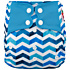 Elf Diaper Blue Arrows Print Snap Style Baby Diaper with Large Capacity and Stay-Dry Bamboo Cotton Inserts - A01H50