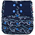 Elf Diaper Dark Wave Print All-in-One Cloth Diaper with Large Capacity and 3-Layer Sewn-In Inserts - A01H53