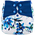 Elf Diaper Blue Flowers Print Butterfly Tabs Baby Diaper Cover with Bright Colors and Waterproof Design - C01H64