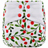 Elf Diaper Red Berry Print Eco-Friendly Cloth Diaper with Stretchy Tabs and Super Absorbent Bamboo Cotton Inserts - A01H83