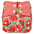 Elf Diaper Cartoon Watermelon Print Waterproof Butterfly Tabs Baby Diaper Cover with Eco-Friendly Materials - C01Y65