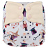 Elf Diaper Rabbit and Cards Print Multi-uses Butterfly Style AIO Pocket Cloth Diaper with 2 Sewed-in Absorption Layers - A02Y69