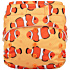 Elf Diaper Clown Fish Print Waterproof Cloth Diaper Cover with Hook and Loop Fasteners - C02E16