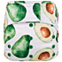Elf Diaper Avocado Print Eco-Friendly Diaper Cover with Hook and Loop Closure and Waterproof Design - C02E22