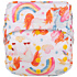 Elf Diaper Cartoon Unicorn and Rainbow Print Colorful and Playful Cloth Diaper Cover with Hook and Loop Fasteners - C02E28