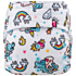 Elf Diaper Cartoon Unicorn Pattern Stay Dry and Reusable Hook and Loop Baby Pocket Diaper with Waterproof Material - S02H51