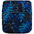 Elf Diaper Dark Blue Monstera Pattern Large Size and Eco-Friendly Hook and Loop Baby Pocket Diaper with Stay Dry Inner - S02H59