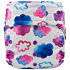 Elf Diaper Watercolor Cloud Pattern Large Size Hook and Loop Baby Pocket Diaper with Reusable and Stay Dry Design - S02H77