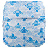 Elf Diaper Blue Waves Print Eco-Friendly and Large Size Hook and Loop Baby Pocket Diaper with Stay Dry Inner - S02H82
