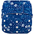 Elf Diaper Blue White Flora Branches Print Waterproof Cloth Diaper Cover with Hook and Loop Fasteners - C02Y79