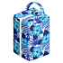 Blue Hibiscus Print Diaper Pod Hanging Bag with Double Layer Storage and Waterproof Design - DP01H28