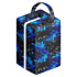 Dark Blue Monstera Print Double Layer Diaper Storage Pod with Large Capacity and Soft Material - DP01H59
