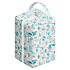 Aquamarine Leaves Print Stroller Diaper Pod Bag with Waterproof and Spacious Design - DP01H78