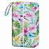 Strelitzia Pansy Print Waterproof and Portable Diaper and Cosmetic Bag with Hanging Loop - DP02H17