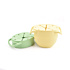 Drop-resistant Binaural Baby Folding Cup Children's Folding Silicone Snack Cup Baby Silicone Snack Cup with Rope
