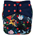 Lichtbaby Dark Watermelon And Flowers Waterproof and Eco-Friendly AIO Baby Pocket Diaper for Infants and Toddlers with Dual Microfiber Layers - LA03Y87