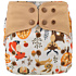 Lichtbaby Cartoon Forest Animal Stay Dry and Reusable Baby Pocket Diaper for Infants and Toddlers - LS03H01