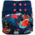 Lichtbaby Dark Watermelon And Flowers Reusable and Waterproof Baby Pocket Diaper for 0-3 Year Olds - LS03Y87