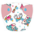Elf Diaper Cartoon Unicorn Print Elastic Tabs AIO Pocket Diaper with Stay-Dry Inner Layer - T01H51