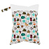 Elf Diaper Cartoon Forest Animals Print Double Pocket Wet Bag for Diapers, Clothes, and Travel Essentials - WETA-H29