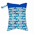 Elf Diaper Frescoed Fish Print Waterproof Wet/Dry Bag for Cloth Diapers