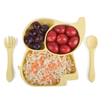 Wholesale Cartoon Elephant Silicone Suction Cup Dinner Bowl Plate For Babies and Kids