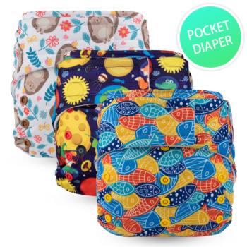 Elf Diaper Hook and Loop OS Cloth Pocket Diaper Y-Series and Solid Colors