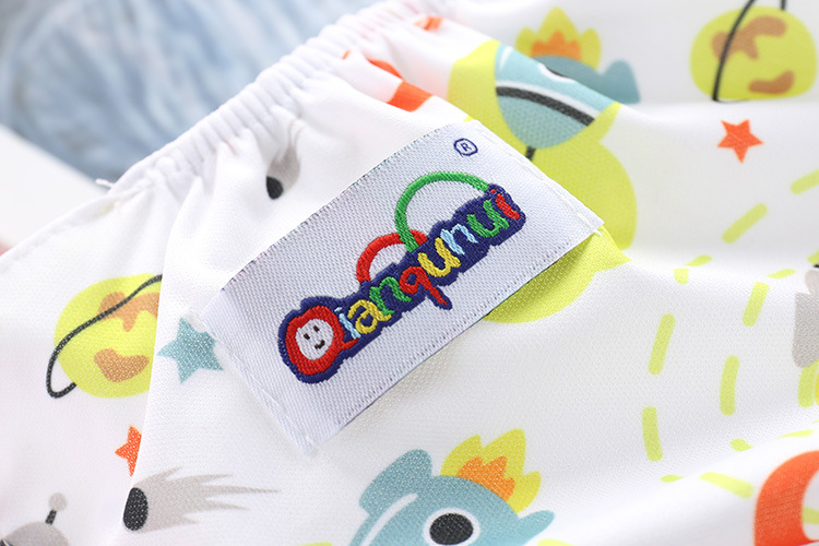 Low Price One Size Printing Style Baby Pocket Cloth Diaper Detailed Logo Brand Qianquhui